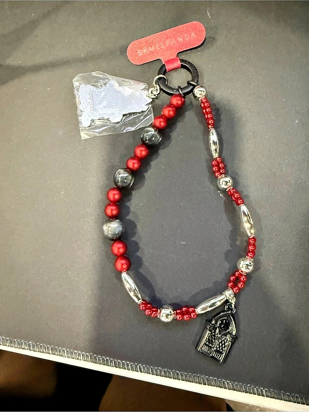 Pop Mart SKULLPANDA Off Mode Series Phone Lanyard Red & Black